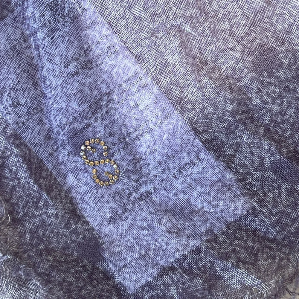 Escada Lavender Mauve Ombre Lightweight Scarf Wrap